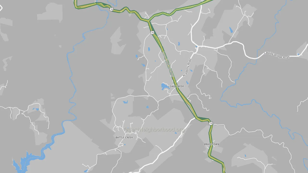 29658, SC Map of Noise Levels in 29658