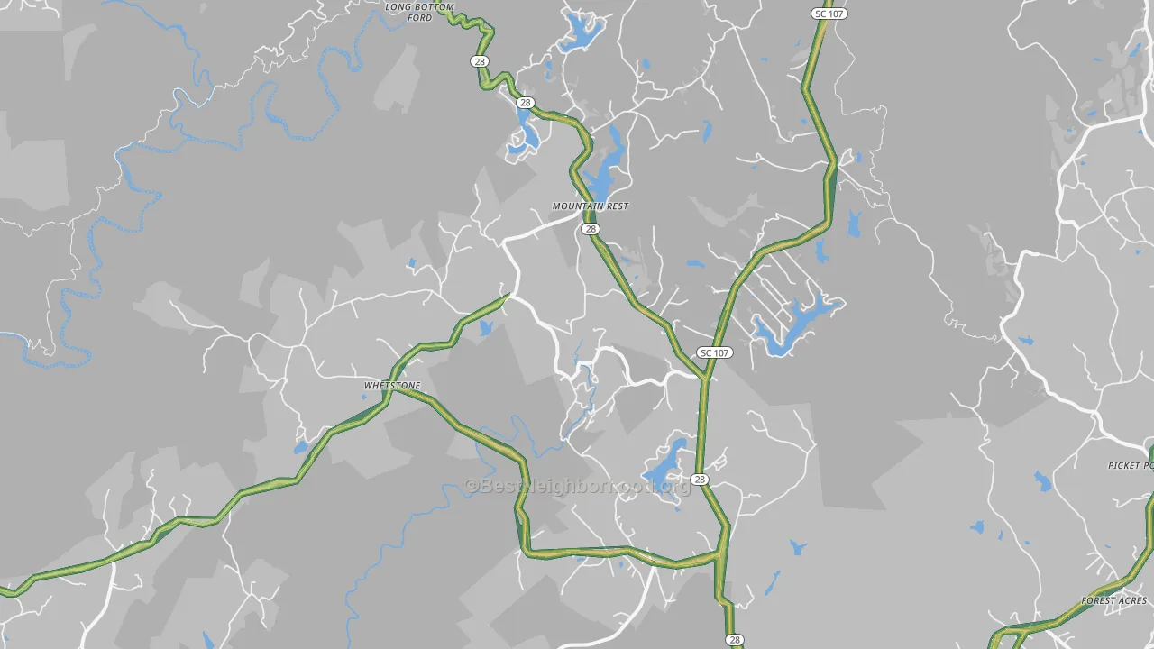 29664, SC Map of Noise Levels in 29664