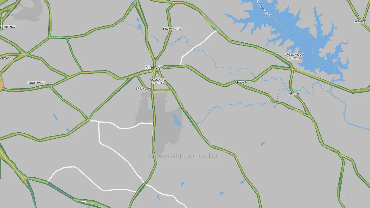 29666, SC Map of Noise Levels in 29666