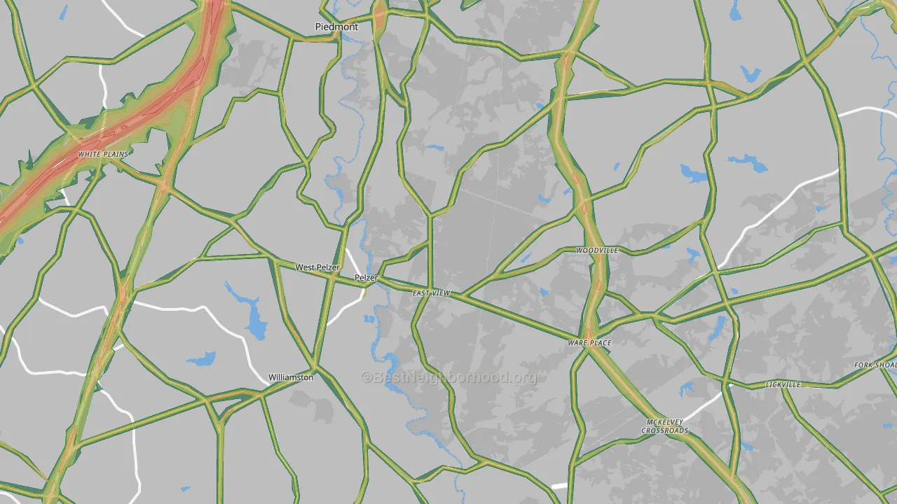 29669, SC Map of Noise Levels in 29669