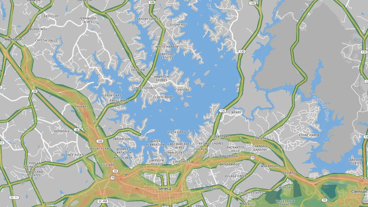 29672, SC Map of Noise Levels in 29672