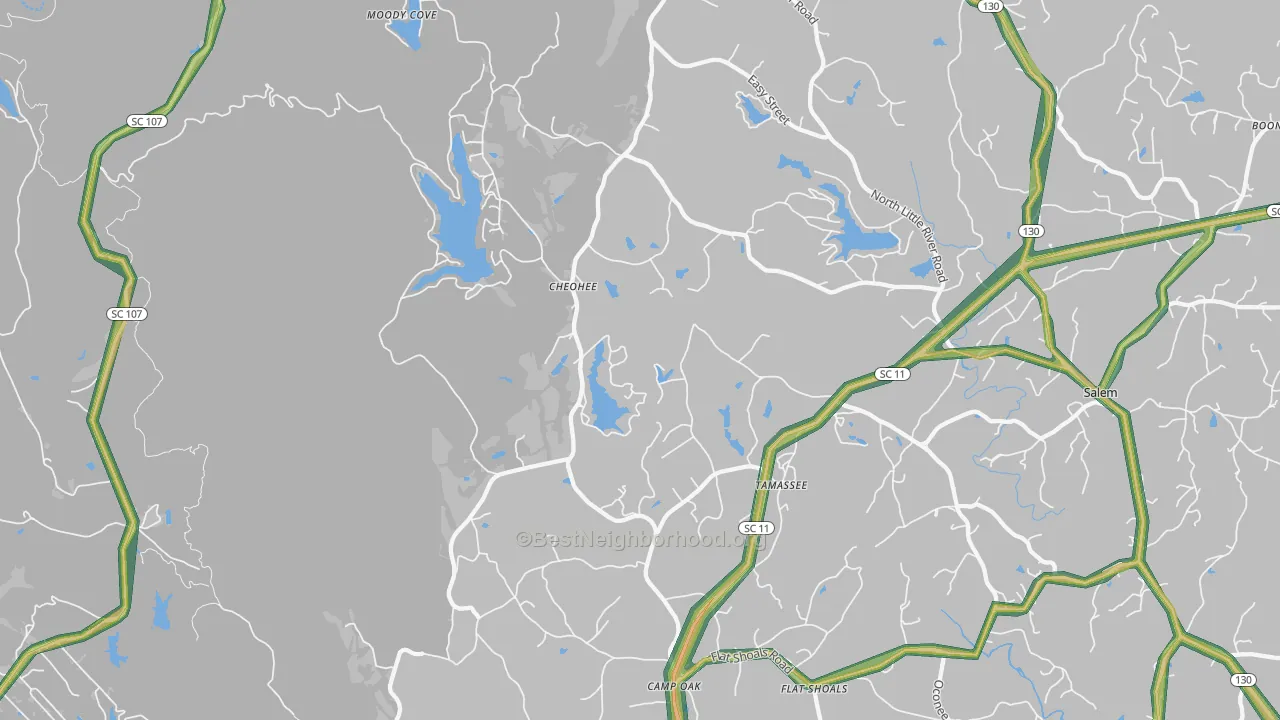 29686, SC Map of Noise Levels in 29686