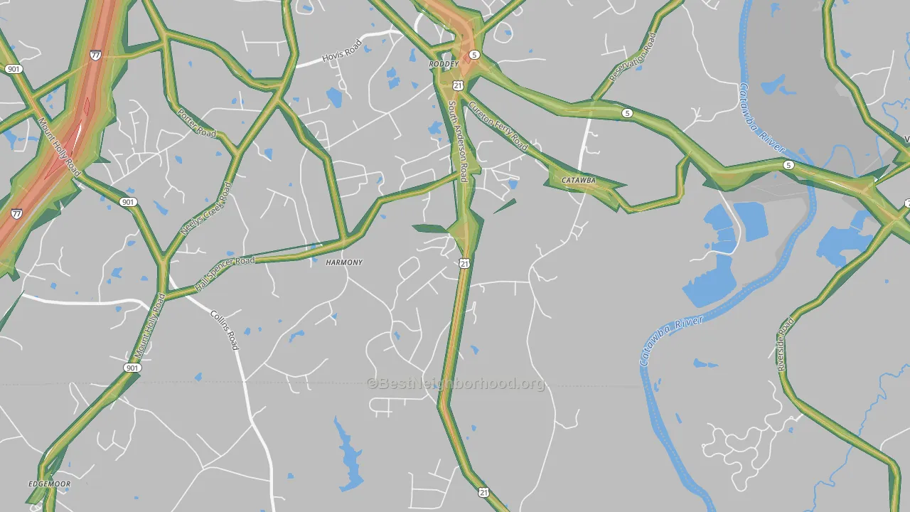 29704, SC Map of Noise Levels in 29704