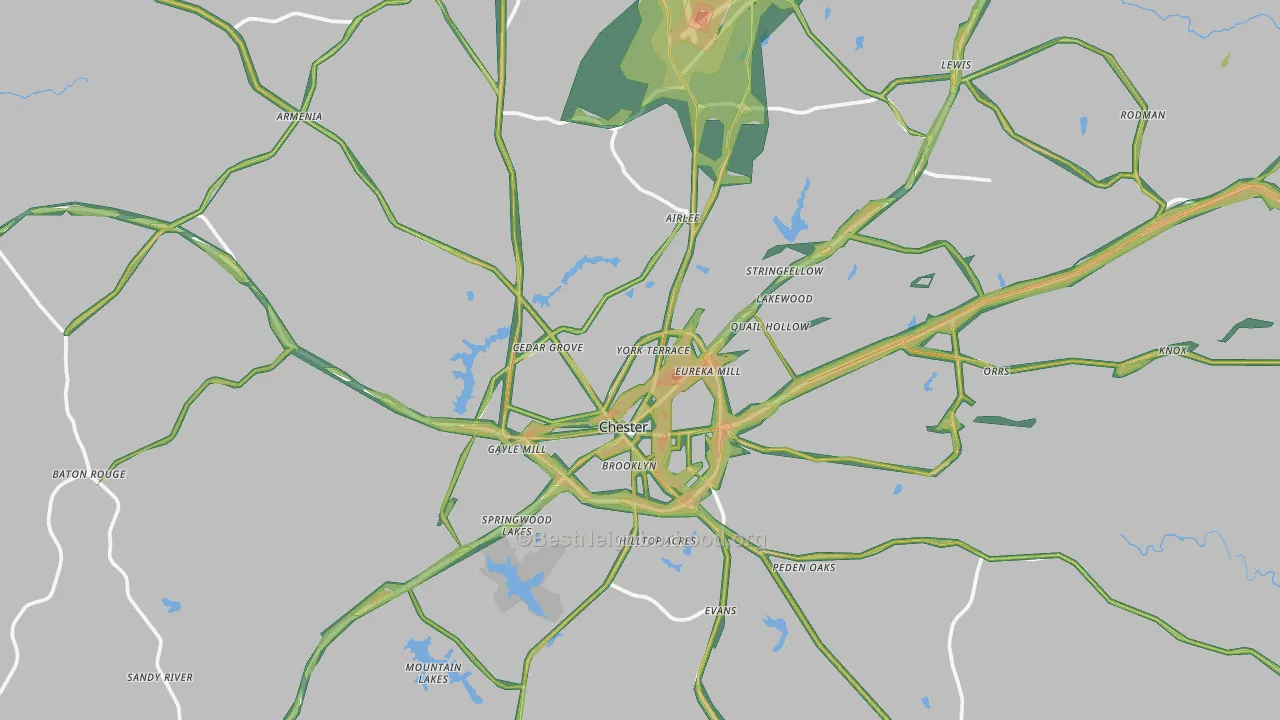 29706, SC Map of Noise Levels in 29706