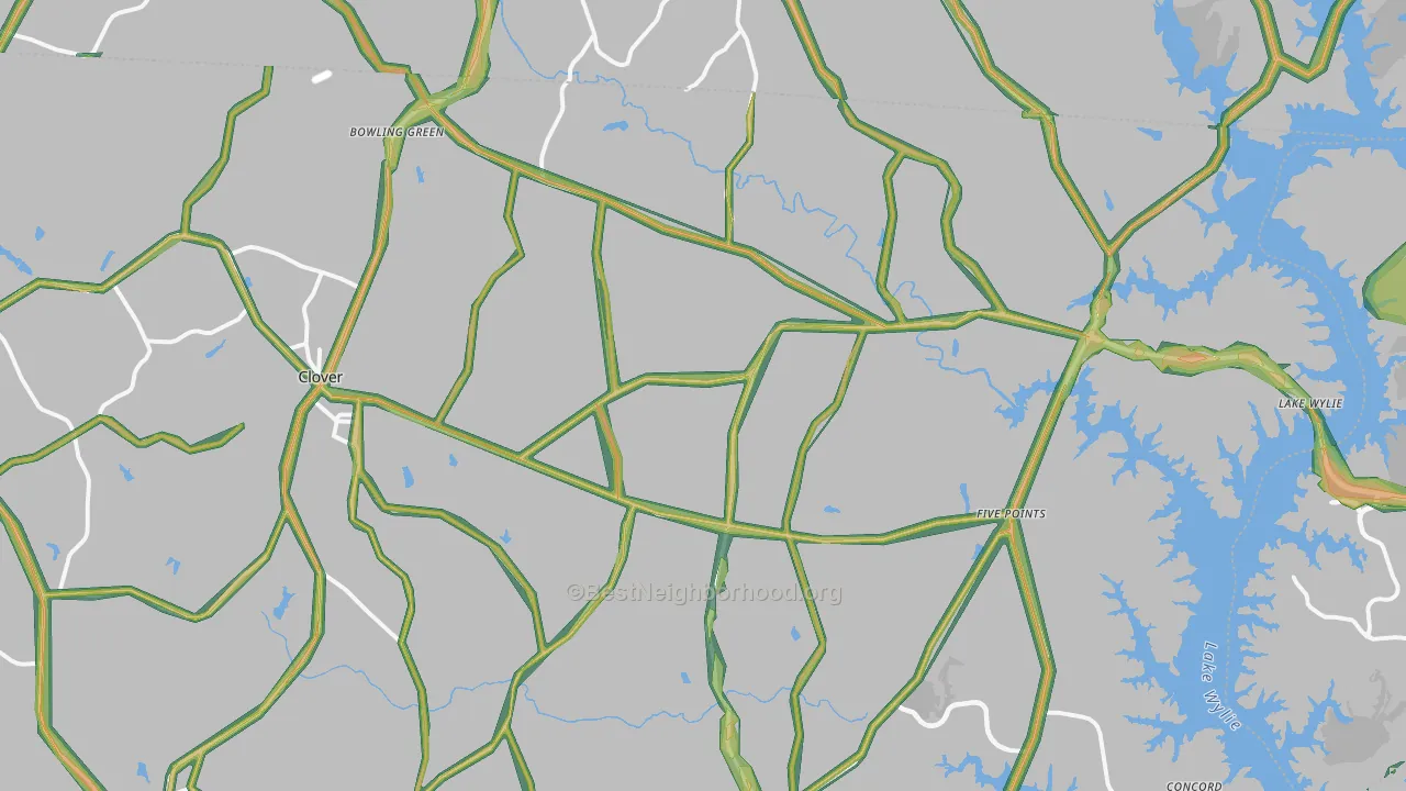 29710, SC Map of Noise Levels in 29710