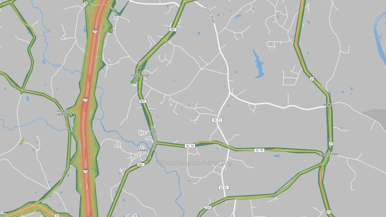 29712, SC Map of Noise Levels in 29712