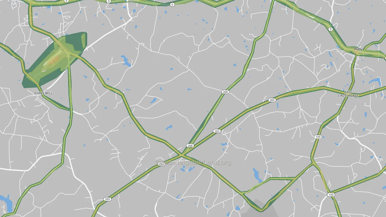 29727, SC Map of Noise Levels in 29727