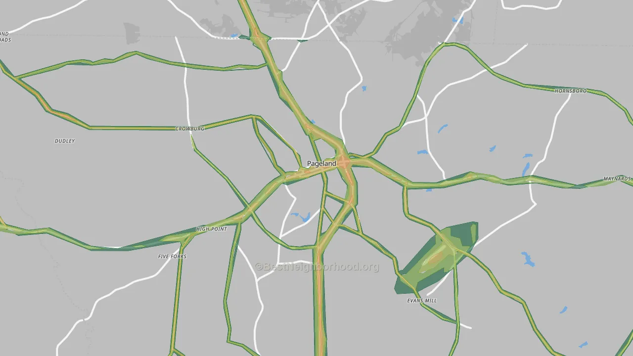 29728, SC Map of Noise Levels in 29728