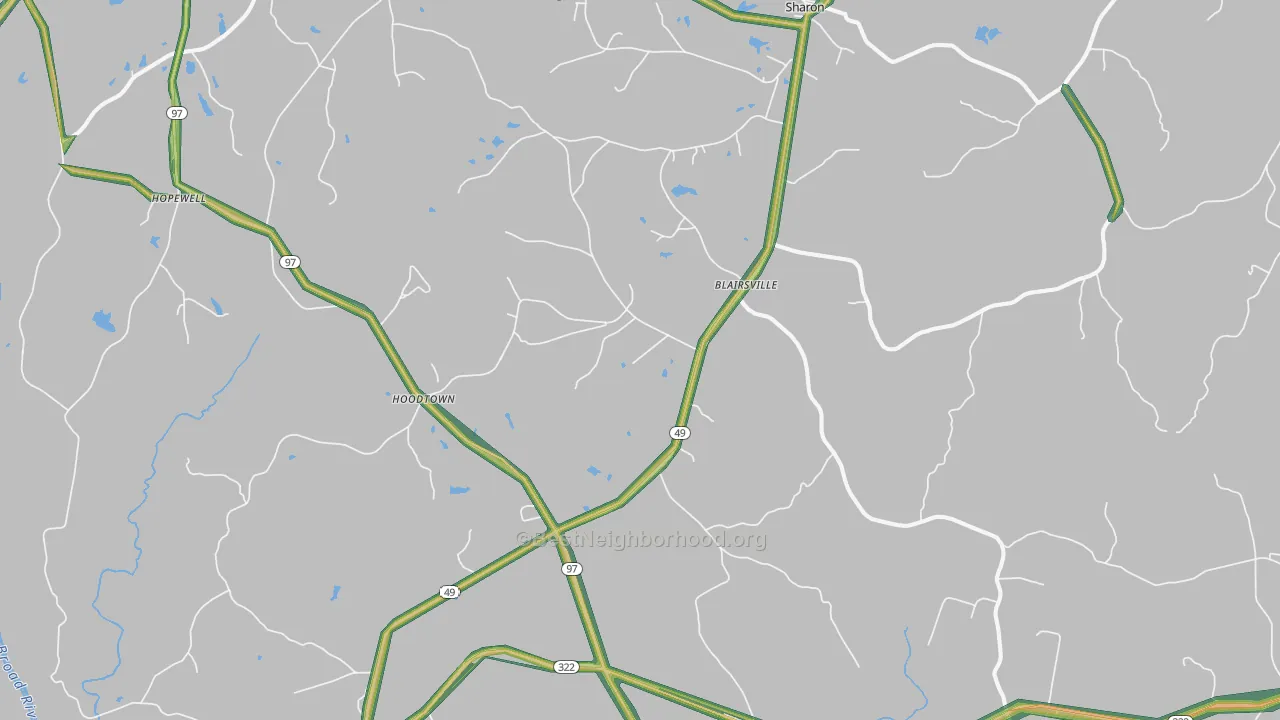 29742, SC Map of Noise Levels in 29742