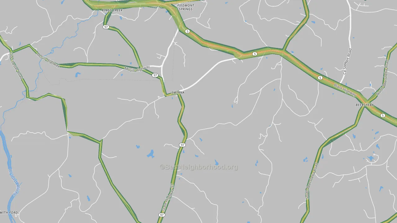 29743, SC Map of Noise Levels in 29743