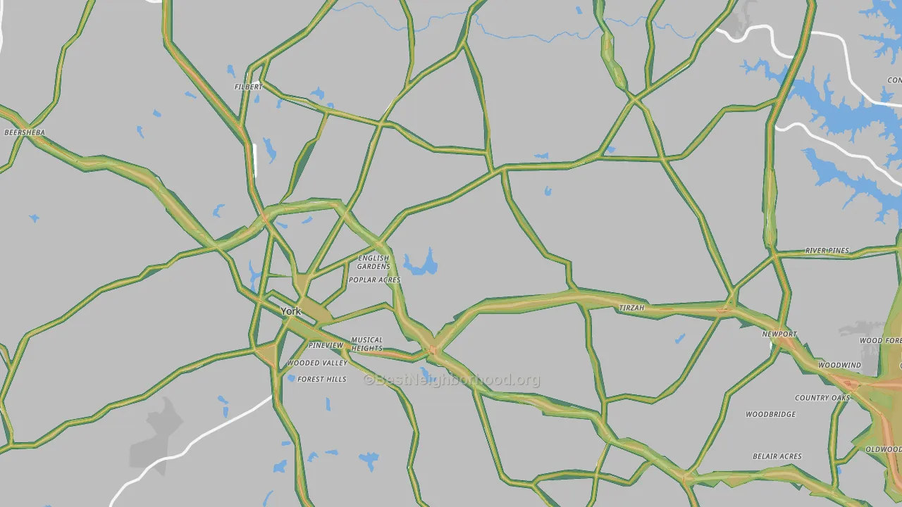 29745, SC Map of Noise Levels in 29745