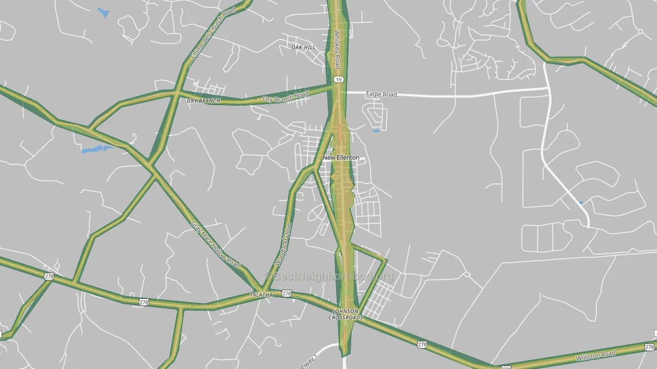 29809, SC Map of Noise Levels in 29809
