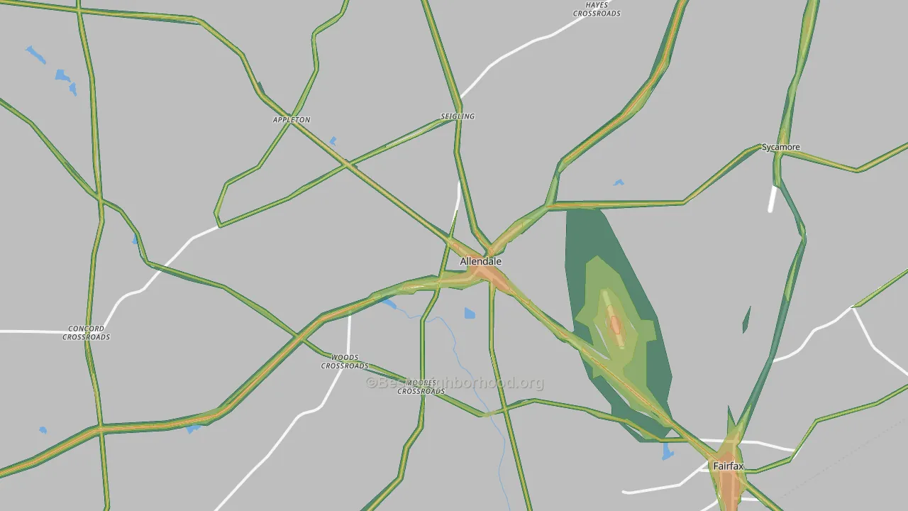 29810, SC Map of Noise Levels in 29810