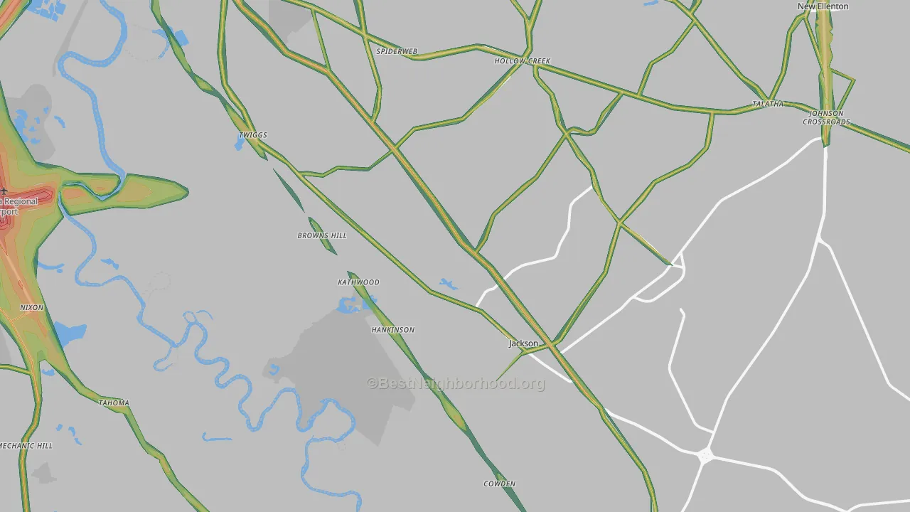 29831, SC Map of Noise Levels in 29831