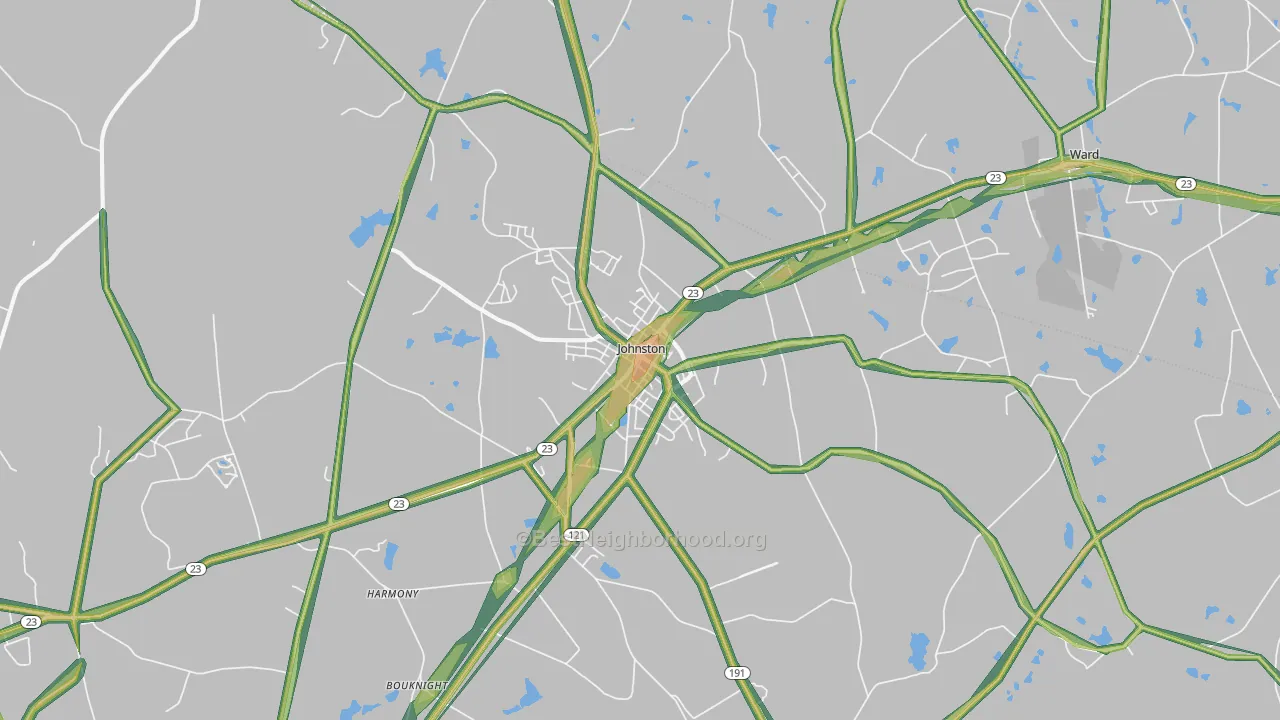 29832, SC Map of Noise Levels in 29832