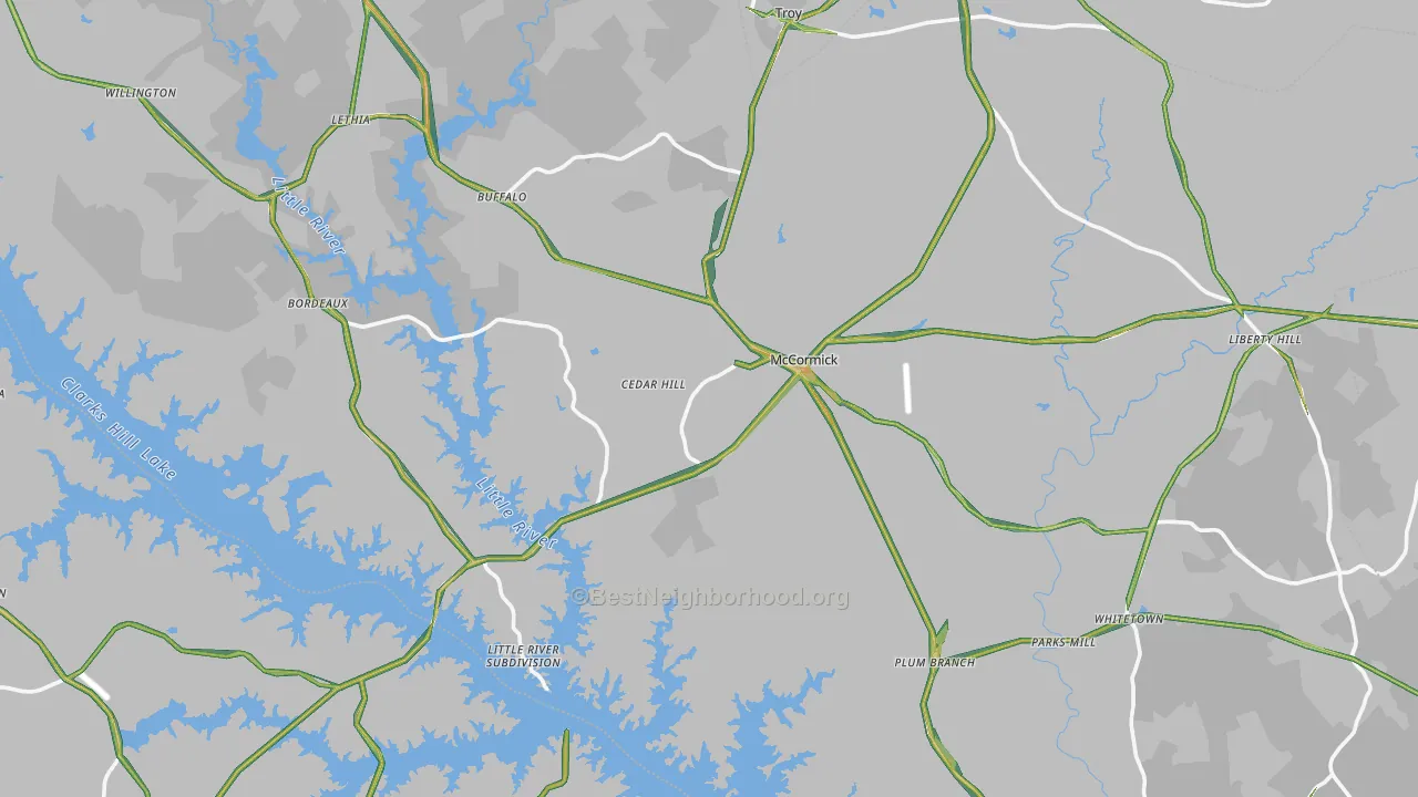 29835, SC Map of Noise Levels in 29835