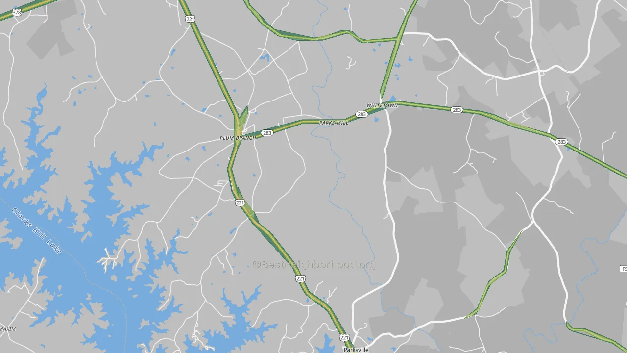 29845, SC Map of Noise Levels in 29845