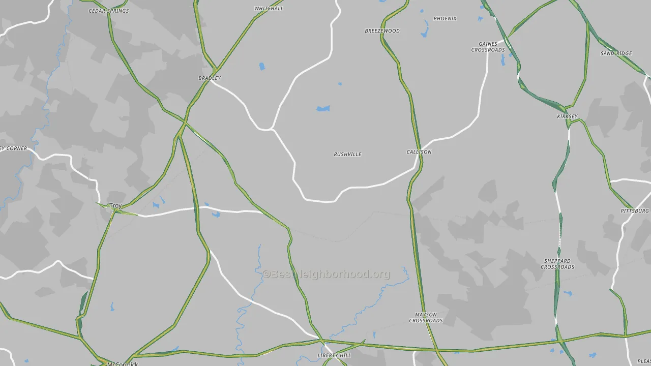 29848, SC Map of Noise Levels in 29848