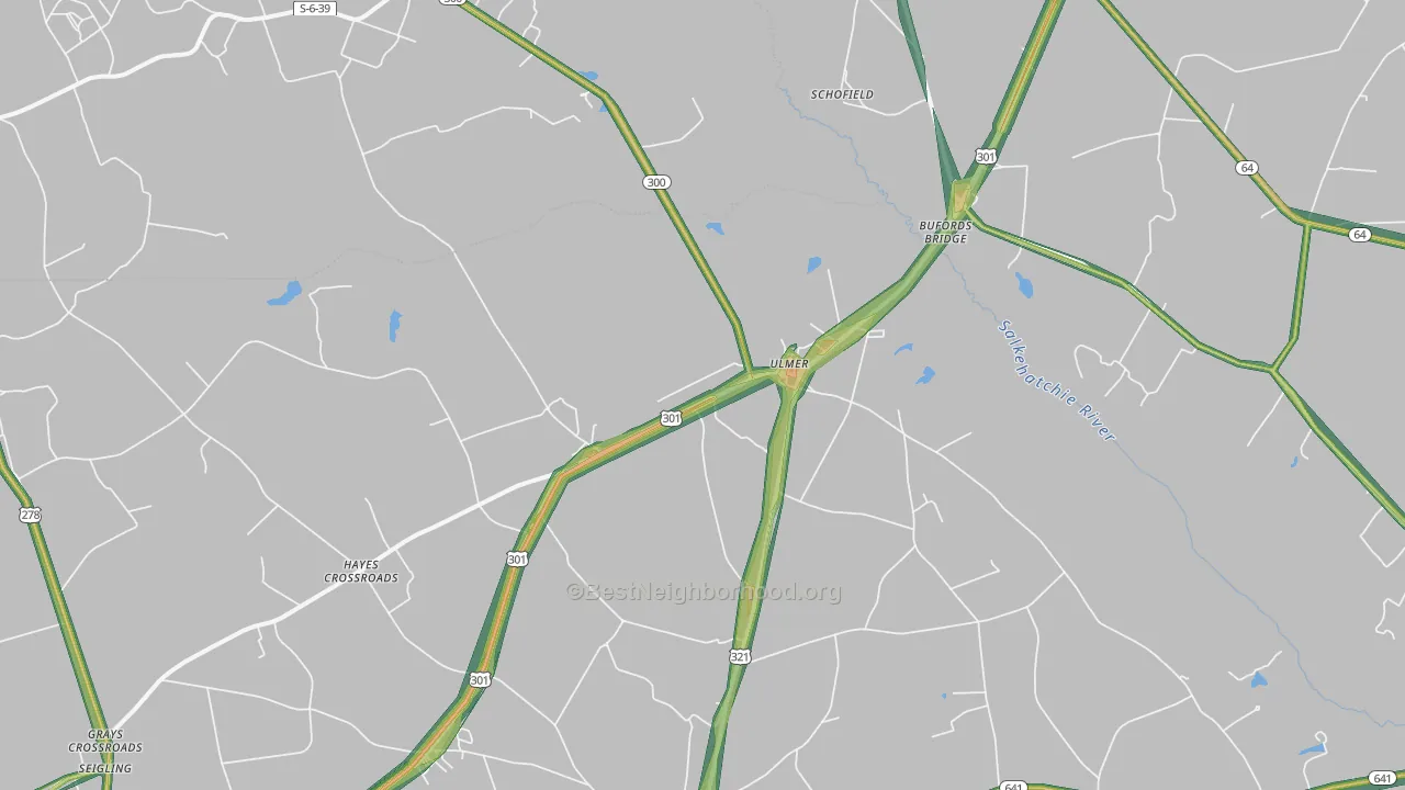 29849, SC Map of Noise Levels in 29849