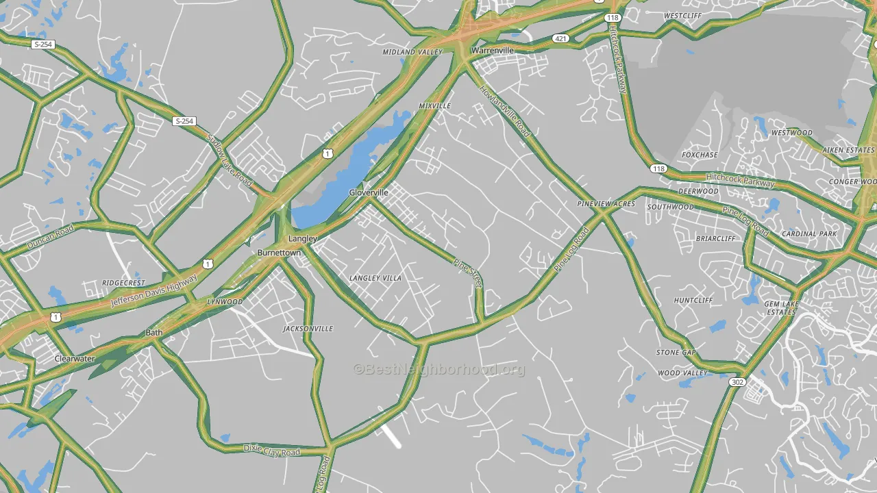 29851, SC Map of Noise Levels in 29851