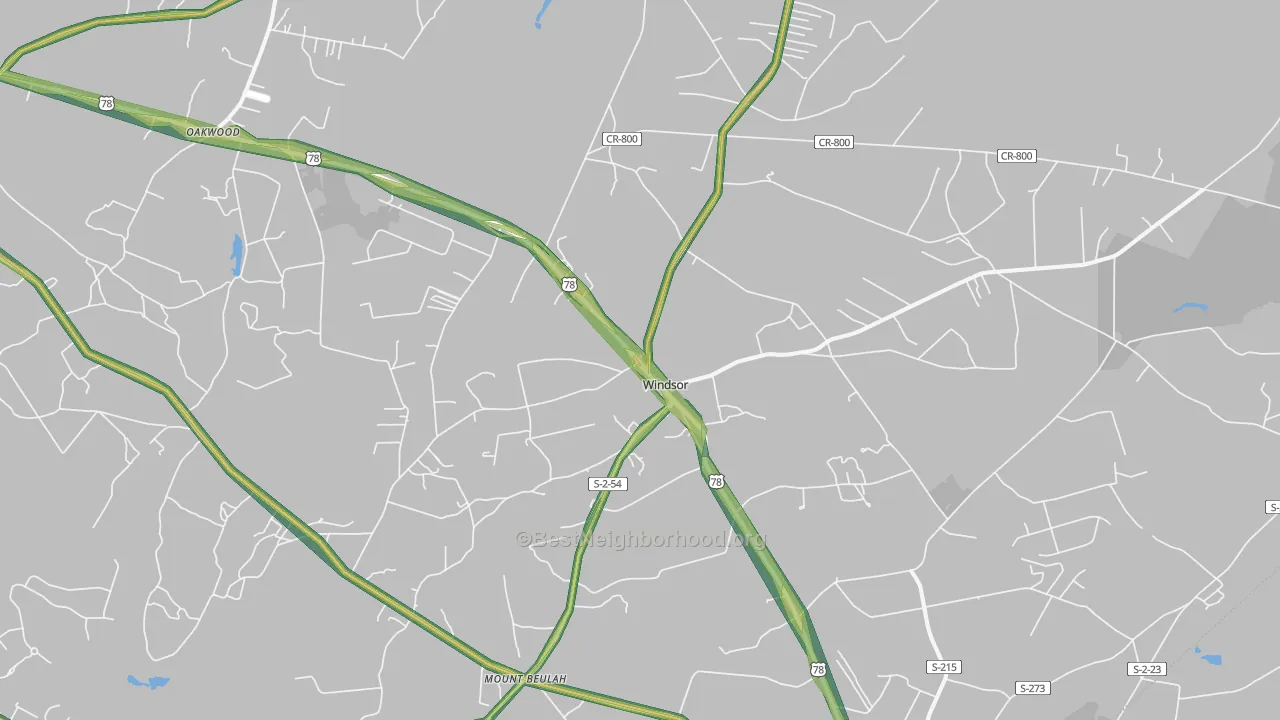 29856, SC Map of Noise Levels in 29856