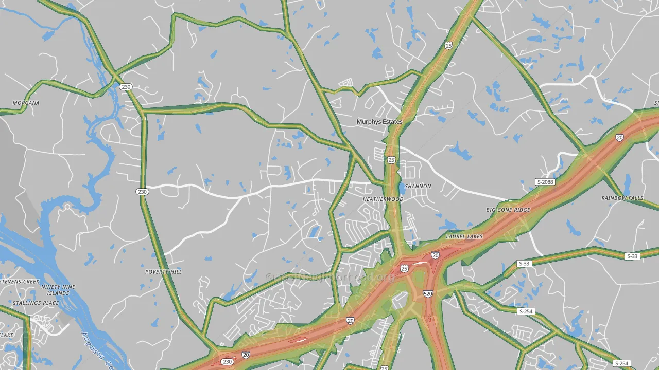 29860, SC Map of Noise Levels in 29860