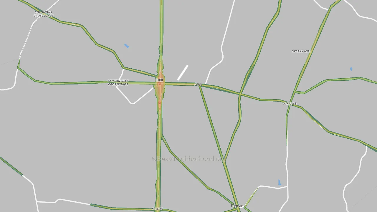 29918, SC Map of Noise Levels in 29918