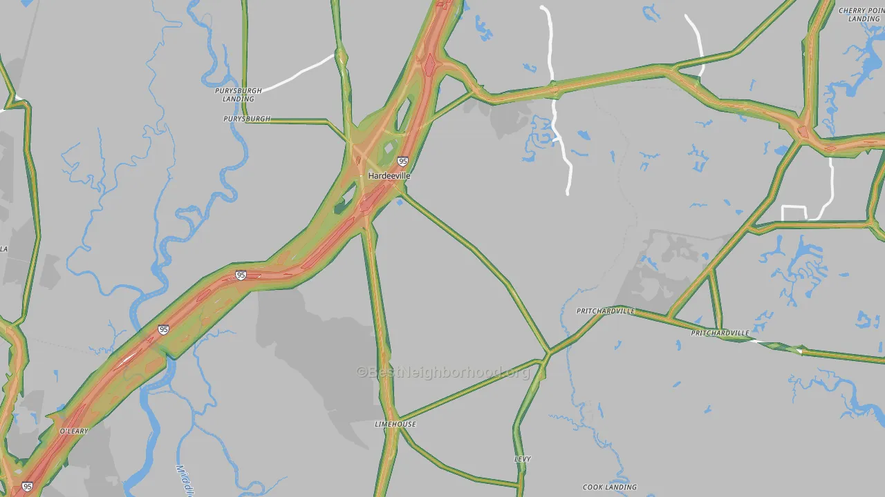 29927, SC Map of Noise Levels in 29927