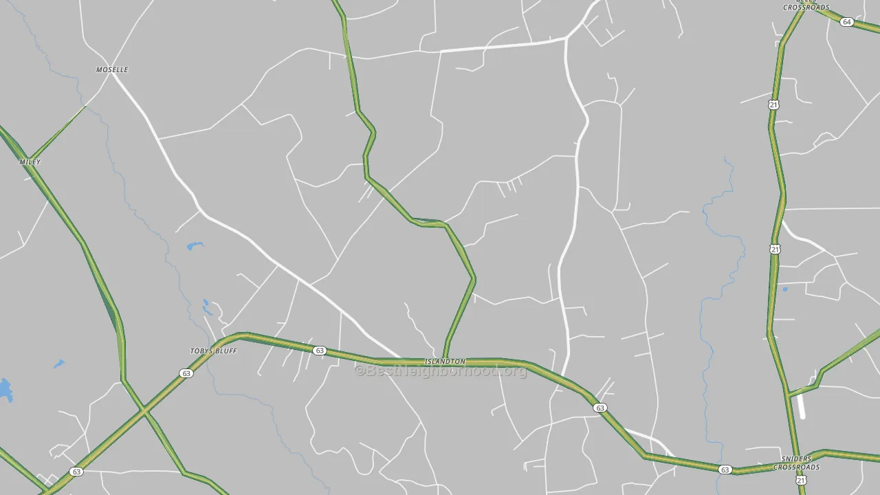 29929, SC Map of Noise Levels in 29929