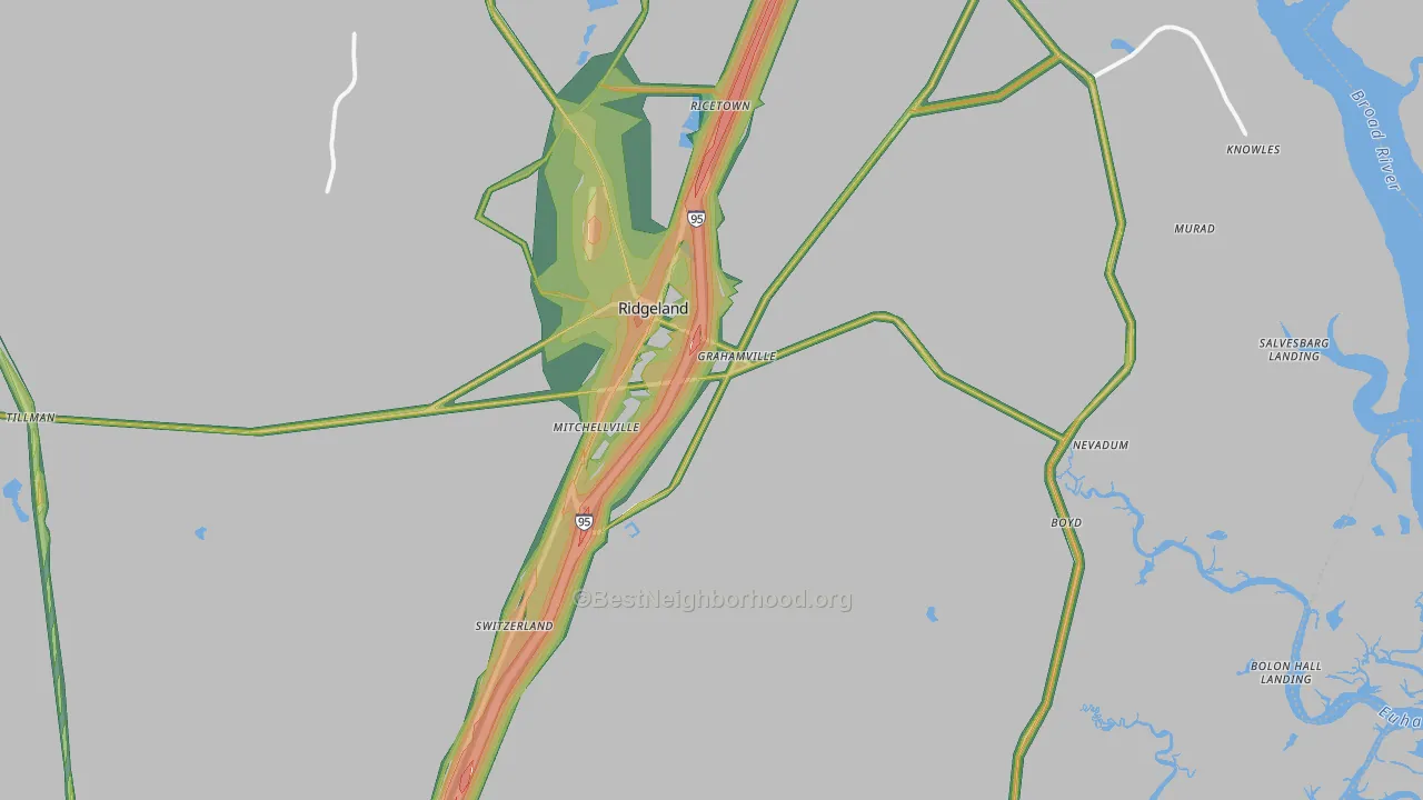 29936, SC Map of Noise Levels in 29936
