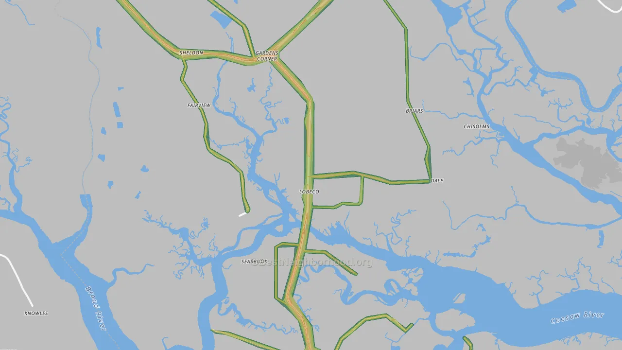 29940, SC Map of Noise Levels in 29940