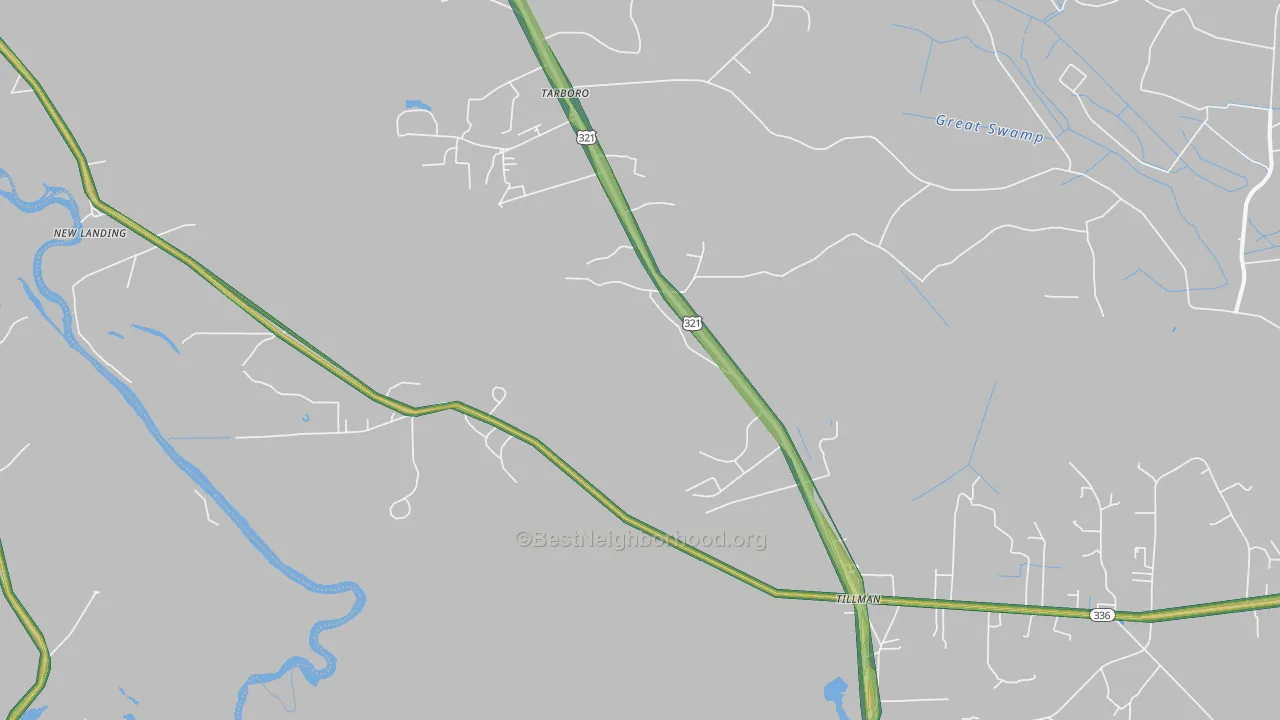 29943, SC Map of Noise Levels in 29943