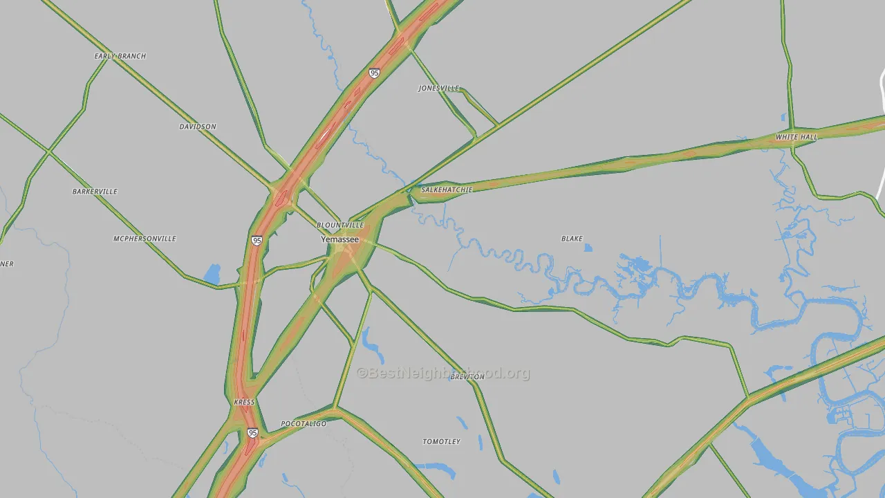 29945, SC Map of Noise Levels in 29945