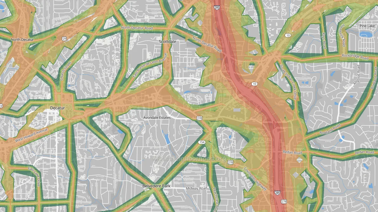 30002, GA Map of Noise Levels in 30002