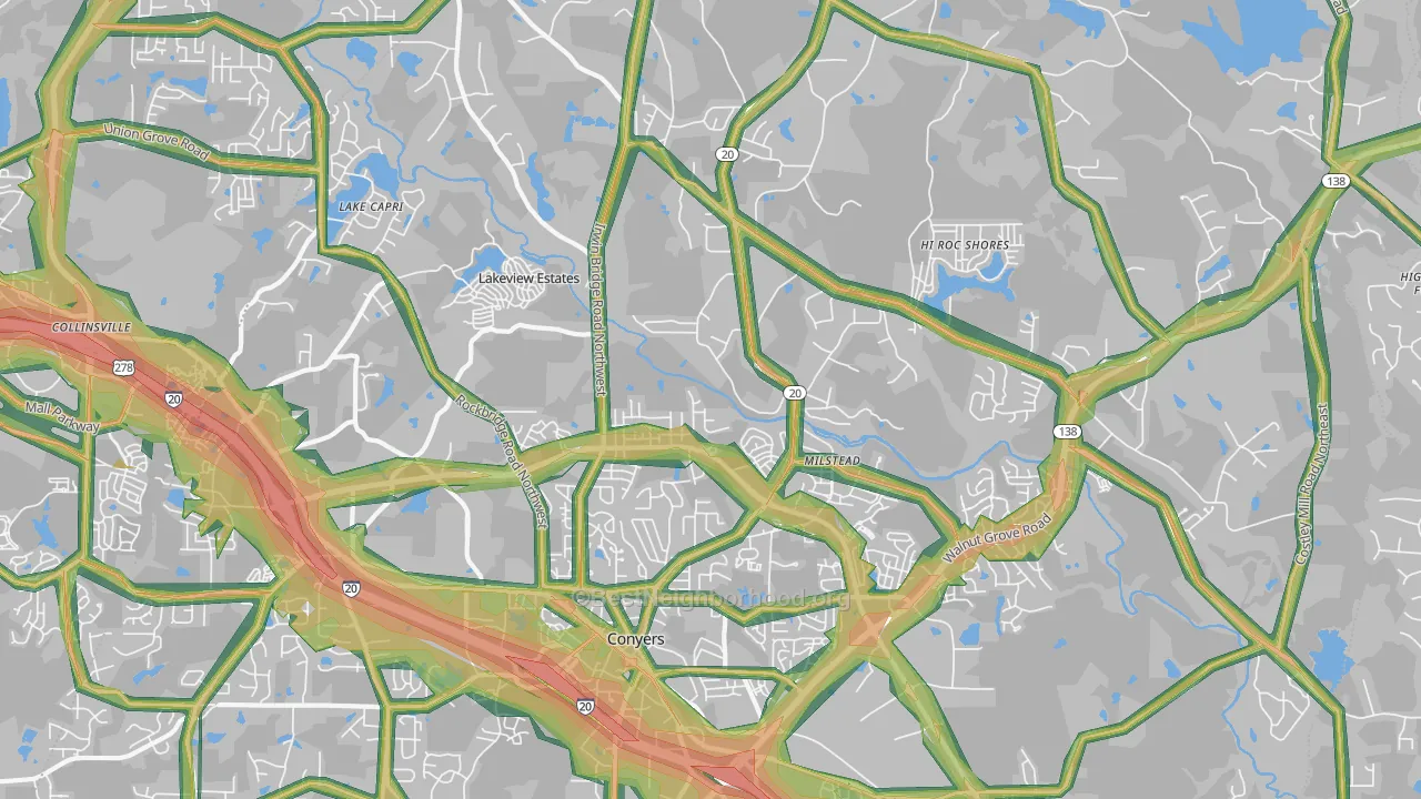 30012, GA Map of Noise Levels in 30012