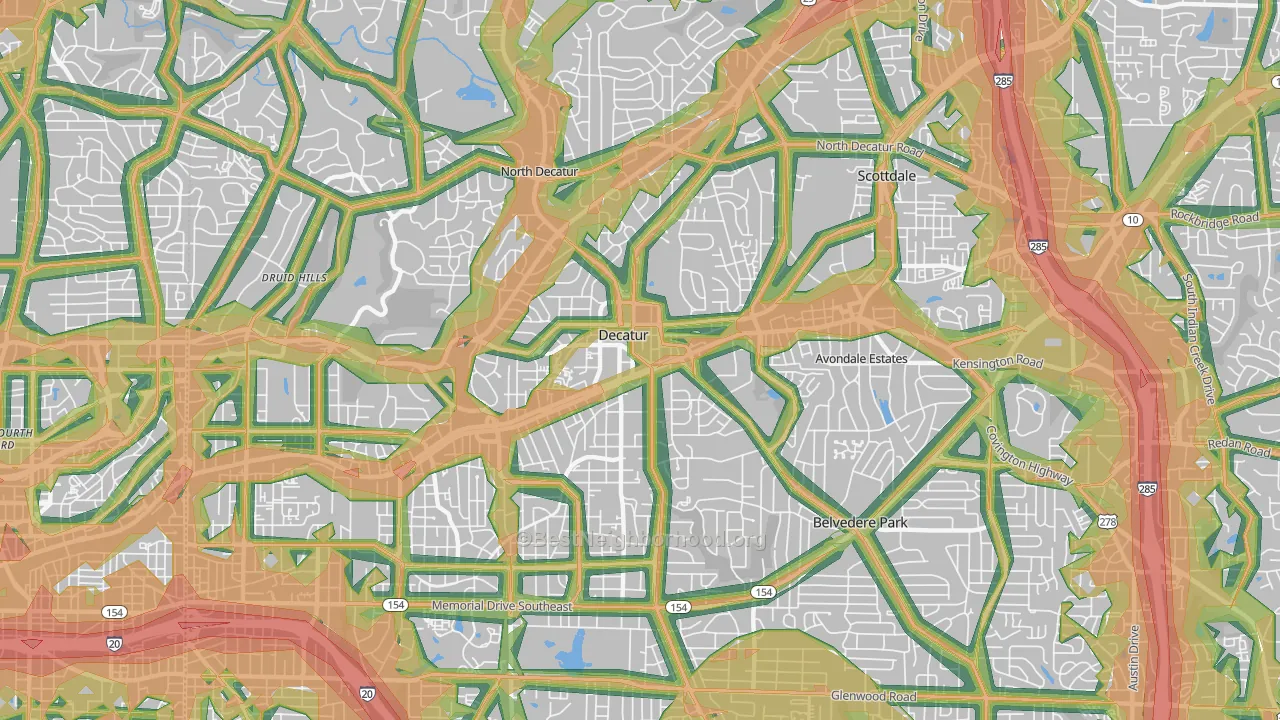 30030, GA Map of Noise Levels in 30030