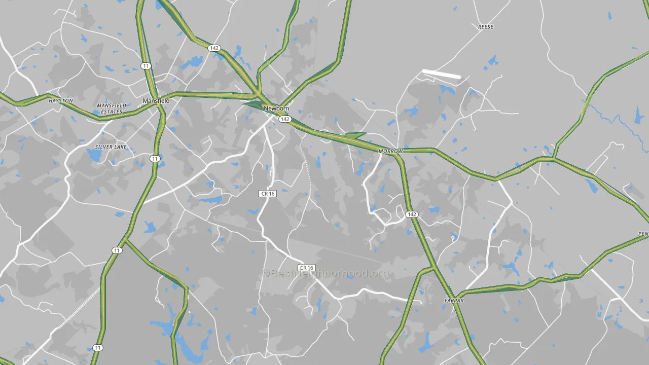 30056, GA Map of Noise Levels in 30056