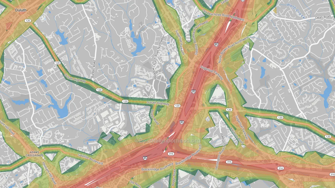 30099, GA Map of Noise Levels in 30099