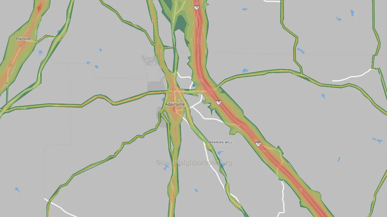 30103, GA Map of Noise Levels in 30103