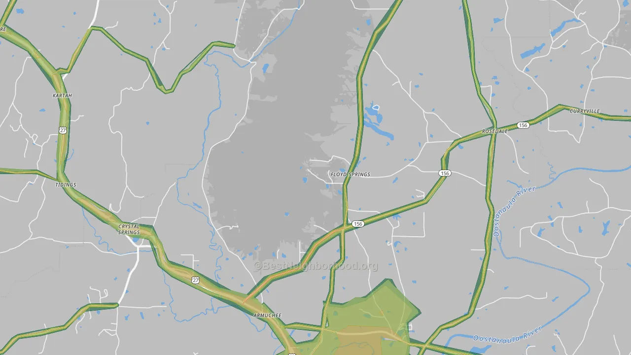 30105, GA Map of Noise Levels in 30105