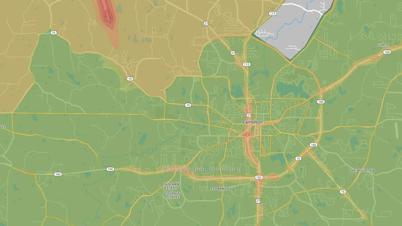 30117, GA Map of Noise Levels in 30117