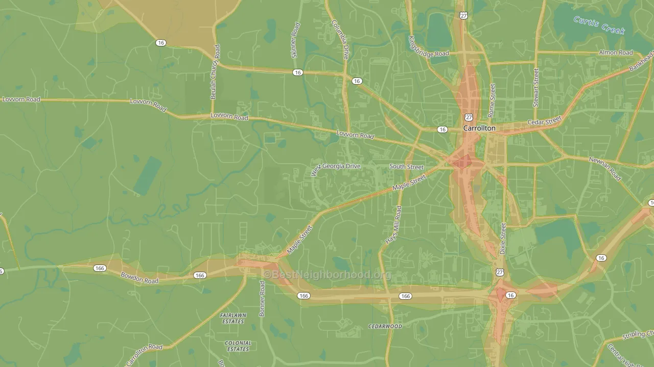 30118, GA Map of Noise Levels in 30118
