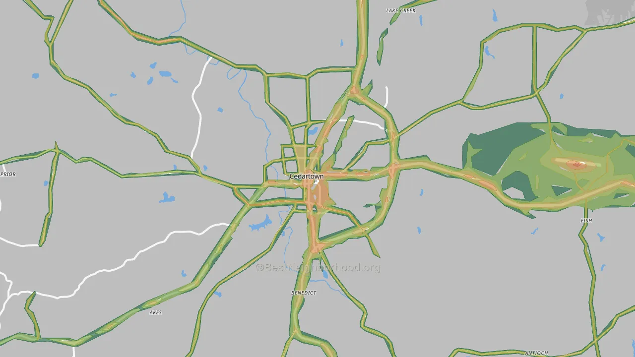 30125, GA Map of Noise Levels in 30125