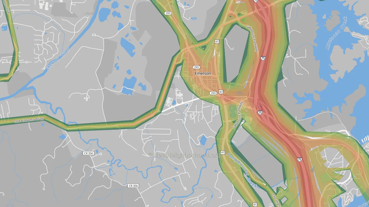 30137, GA Map of Noise Levels in 30137