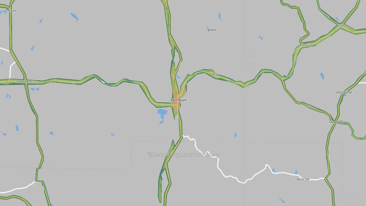 30139, GA Map of Noise Levels in 30139