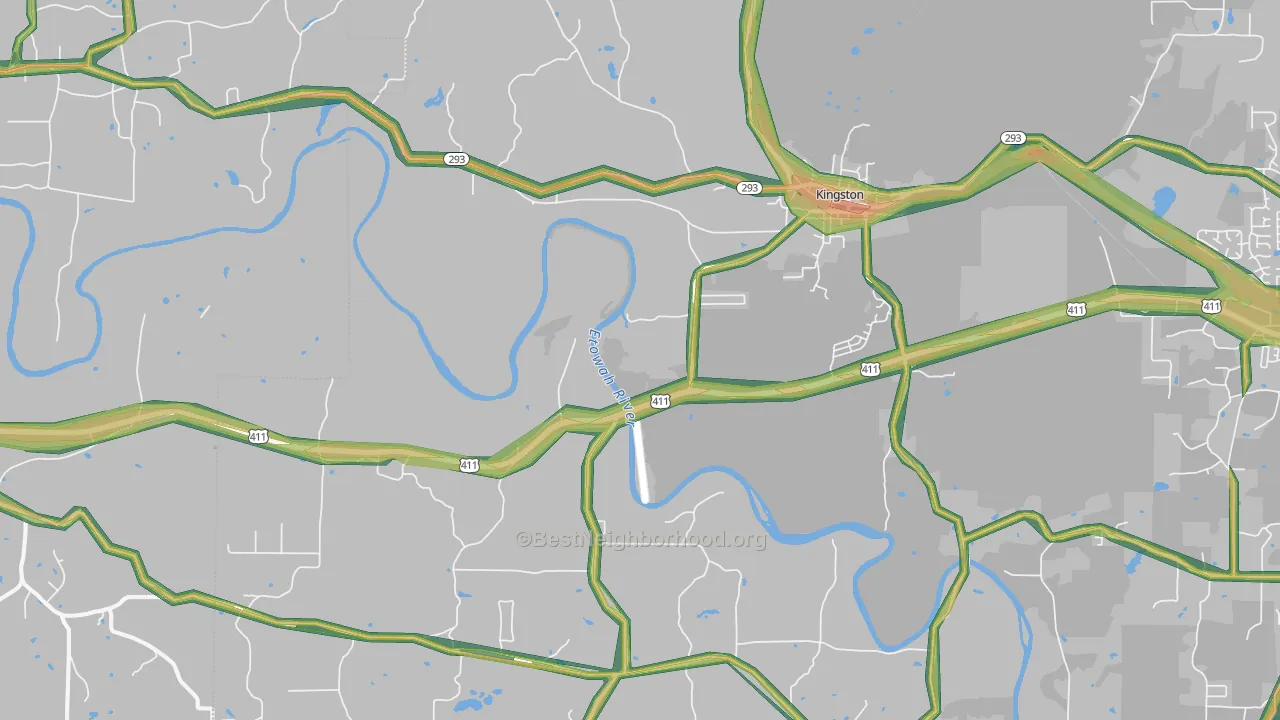 30145, GA Map of Noise Levels in 30145