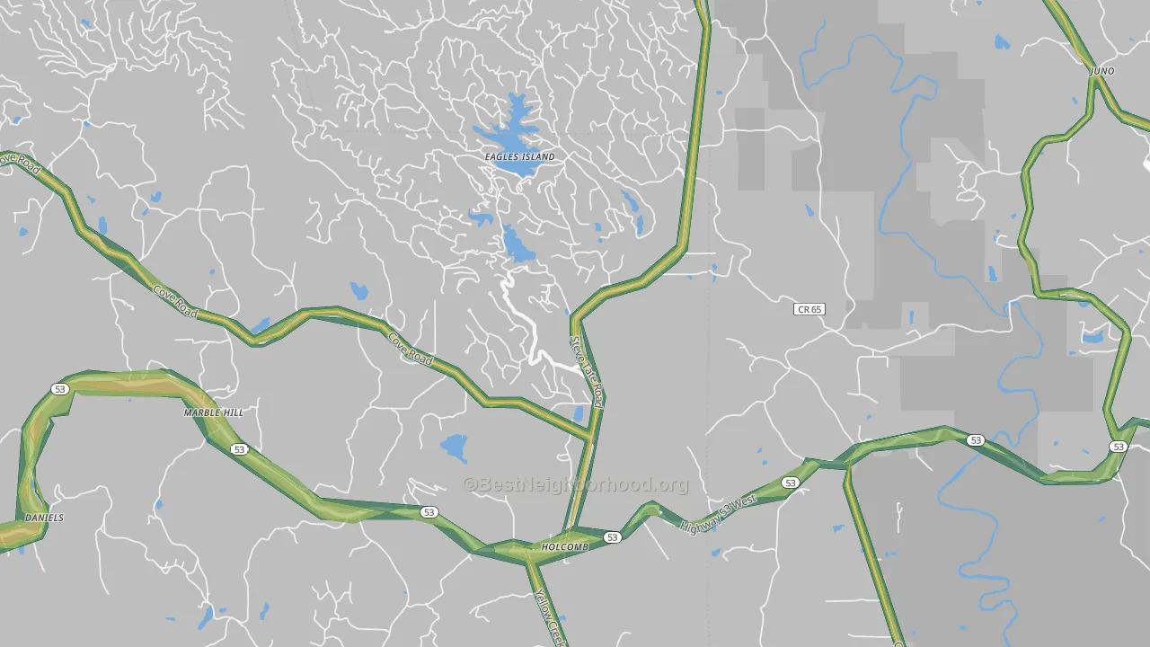 30148, GA Map of Noise Levels in 30148