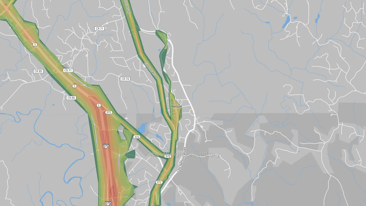 30151, GA Map of Noise Levels in 30151