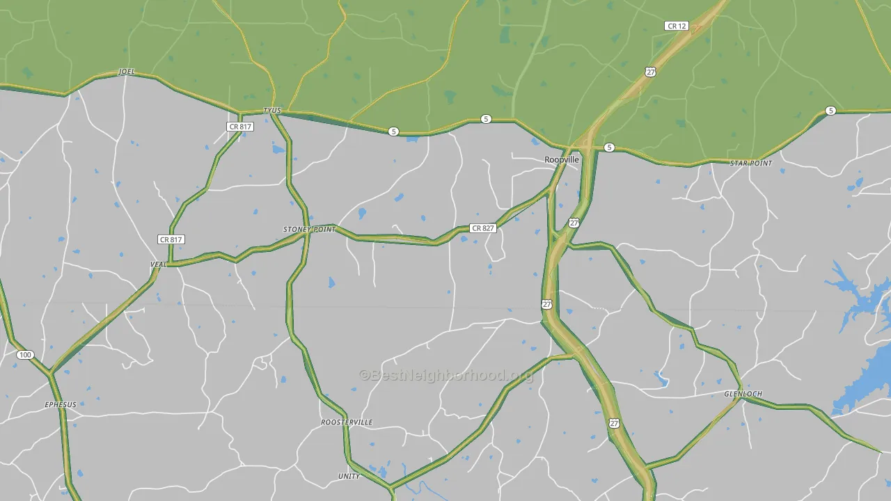 30170, GA Map of Noise Levels in 30170