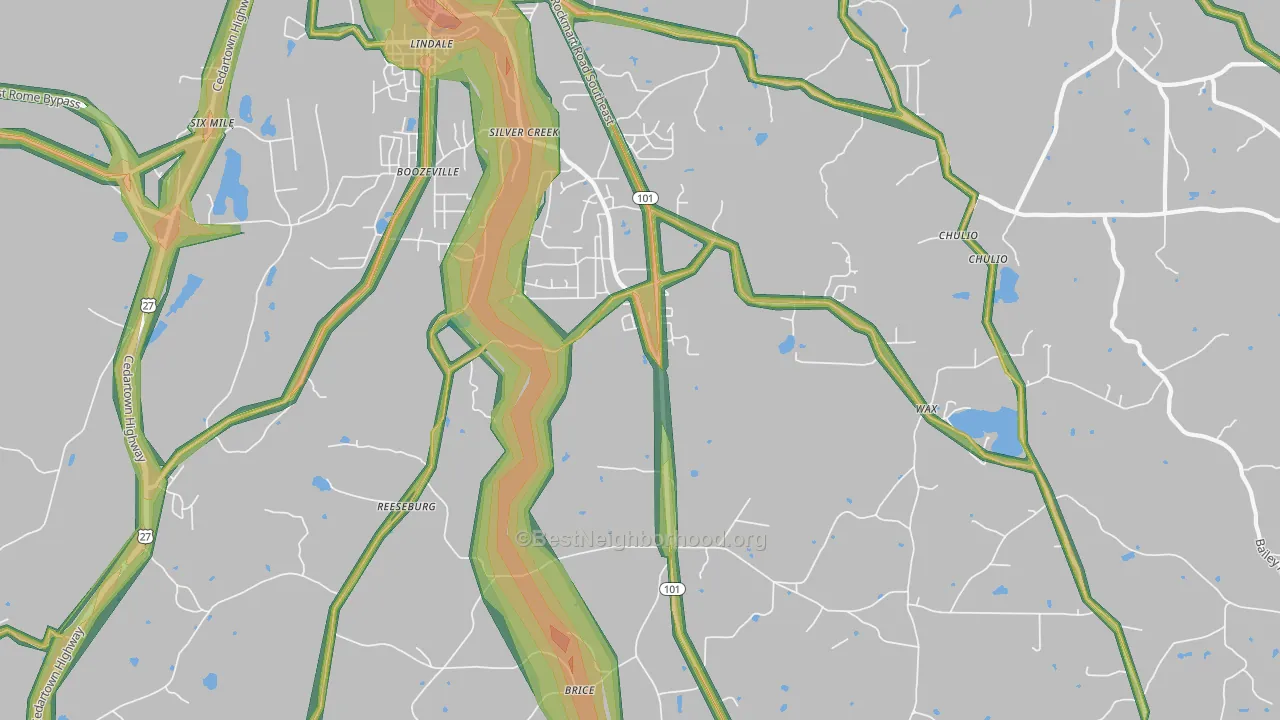 30173, GA Map of Noise Levels in 30173
